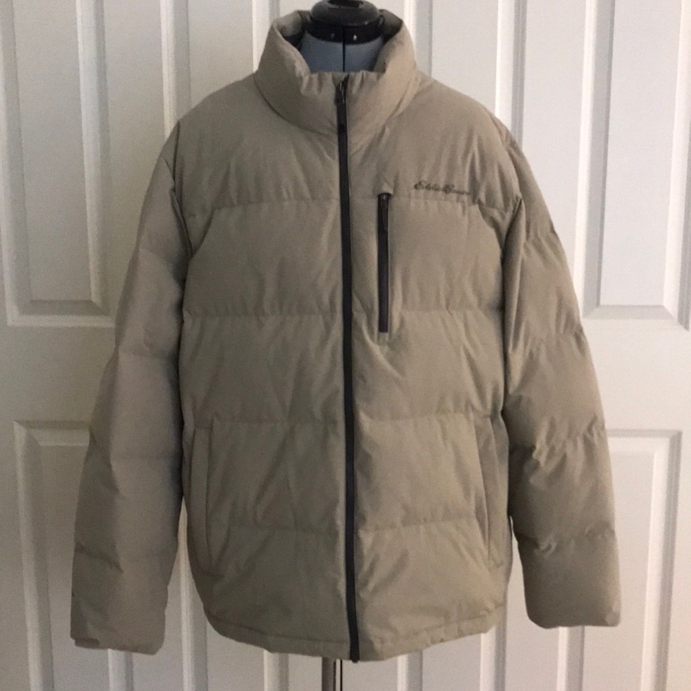 Eddie Bauer Down Filled EB 500 Tan Puffer Coat Men’s XXL